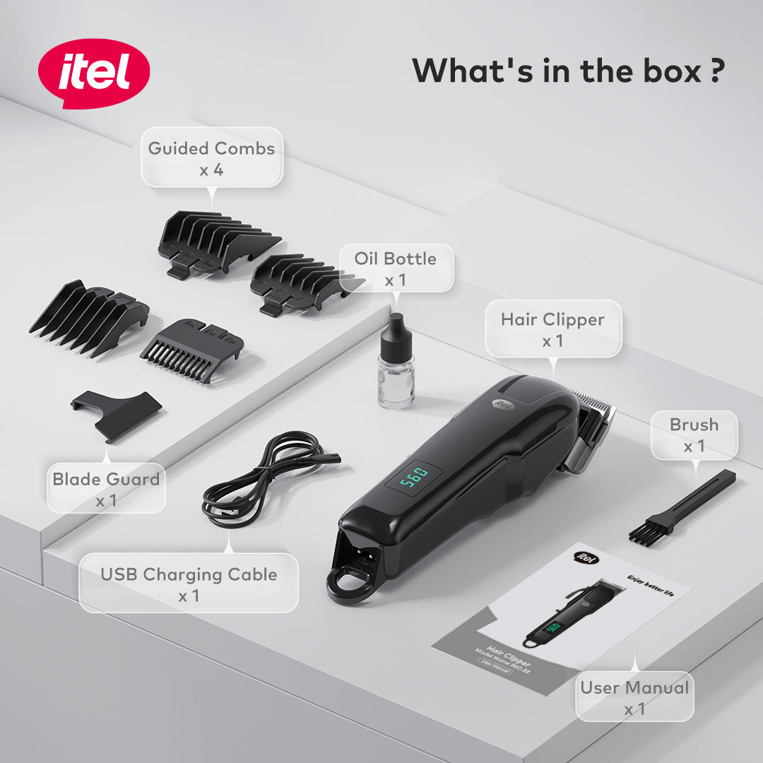 itel IHC-33 Classic 2-Hair Clipper IHC-33 Sharp Cut &amp; Digital Display